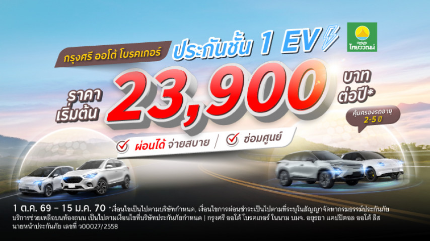 ประกันชั้น 1 EV โดยบริษัท ประกันภัยไทยวิวัฒน์ จำกัด (มหาชน)